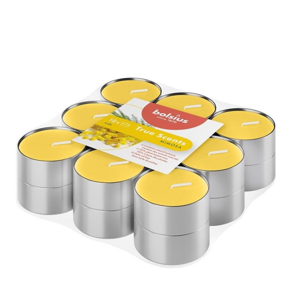 Bolsius Mimosa 4 Hour Tealights (Pack of 18) £3.55